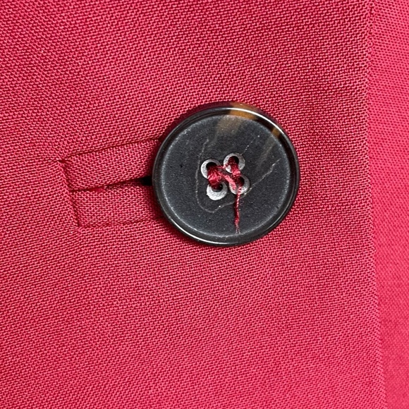 Theory Wool Blazer 4 Gabrielle Tailor Jacket Burgundy Red Single Button Plunging - Picture 8 of 16